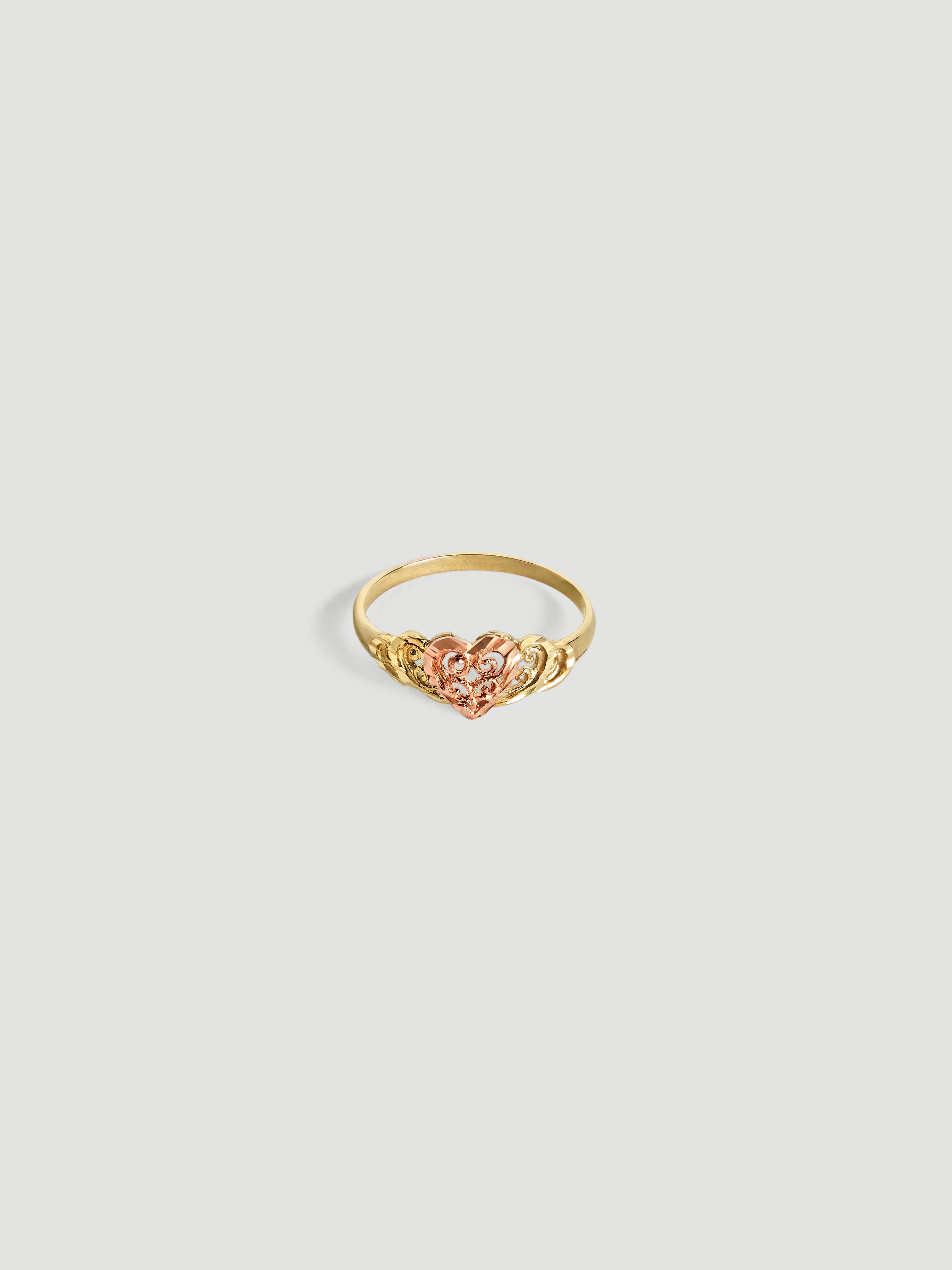 Crystal Heart Ring (Gold)